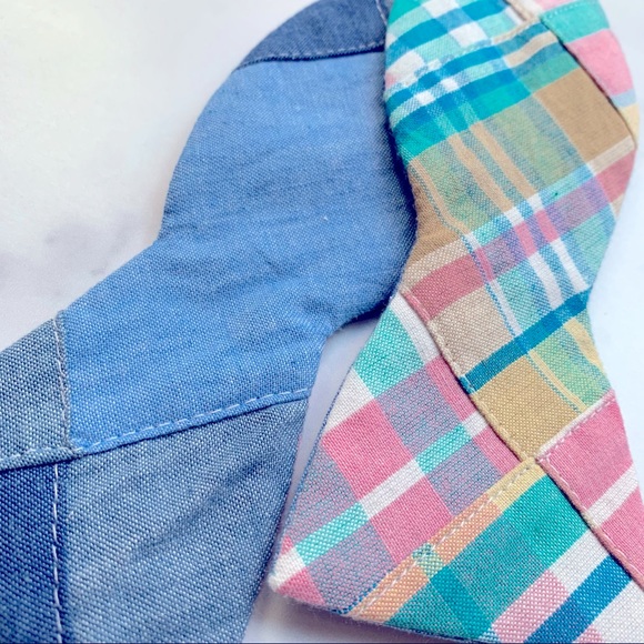 Fine and Dandy patchwork reversible bow tie - Picture 2 of 5